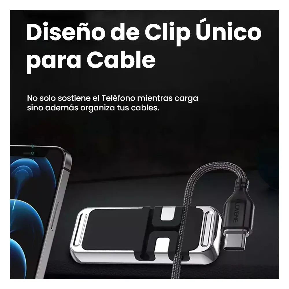 Soporte Magnetico Universal Para Celular Con Porta Cable