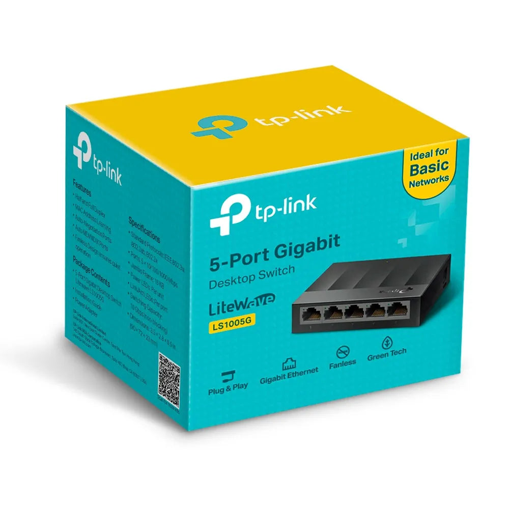 Switch TP-Link 5 Puertos 10/100/1000 Mbps LS1005G