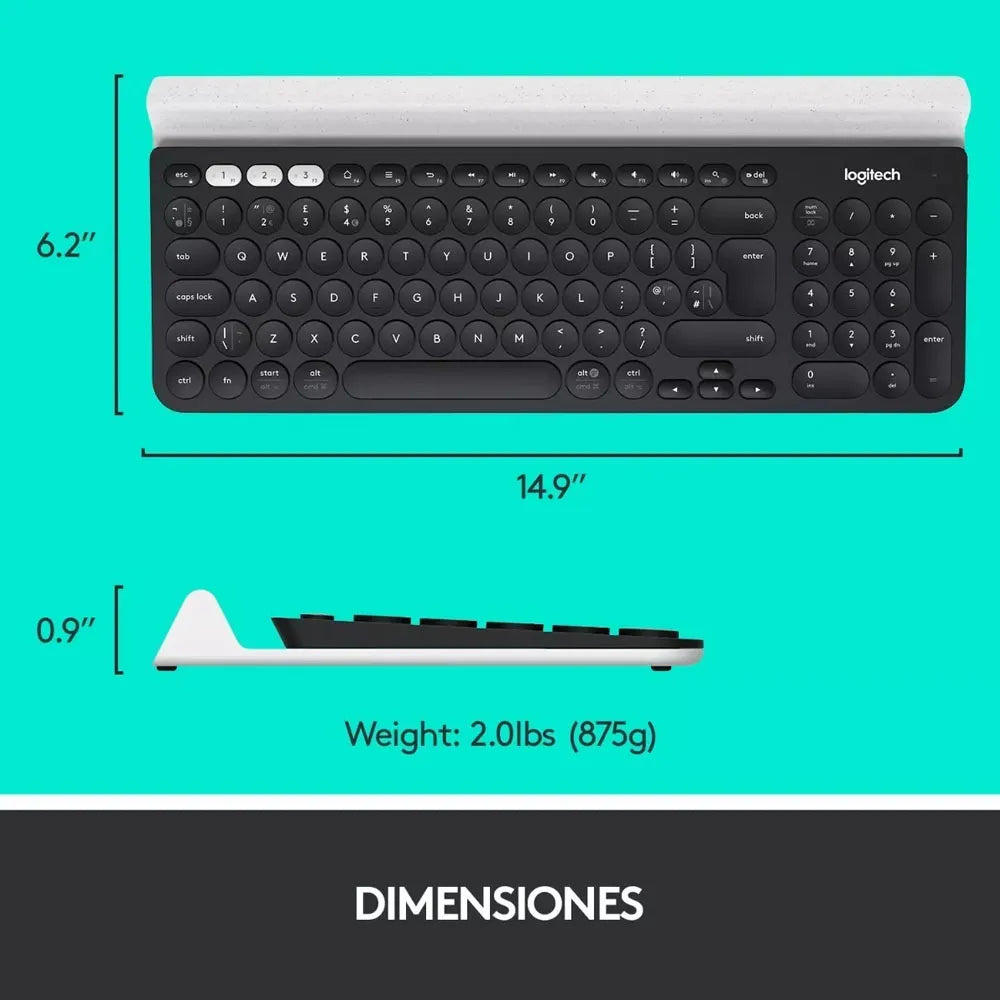 Teclado Inalámbrico Bluetooth Logitech Multi-Device K780