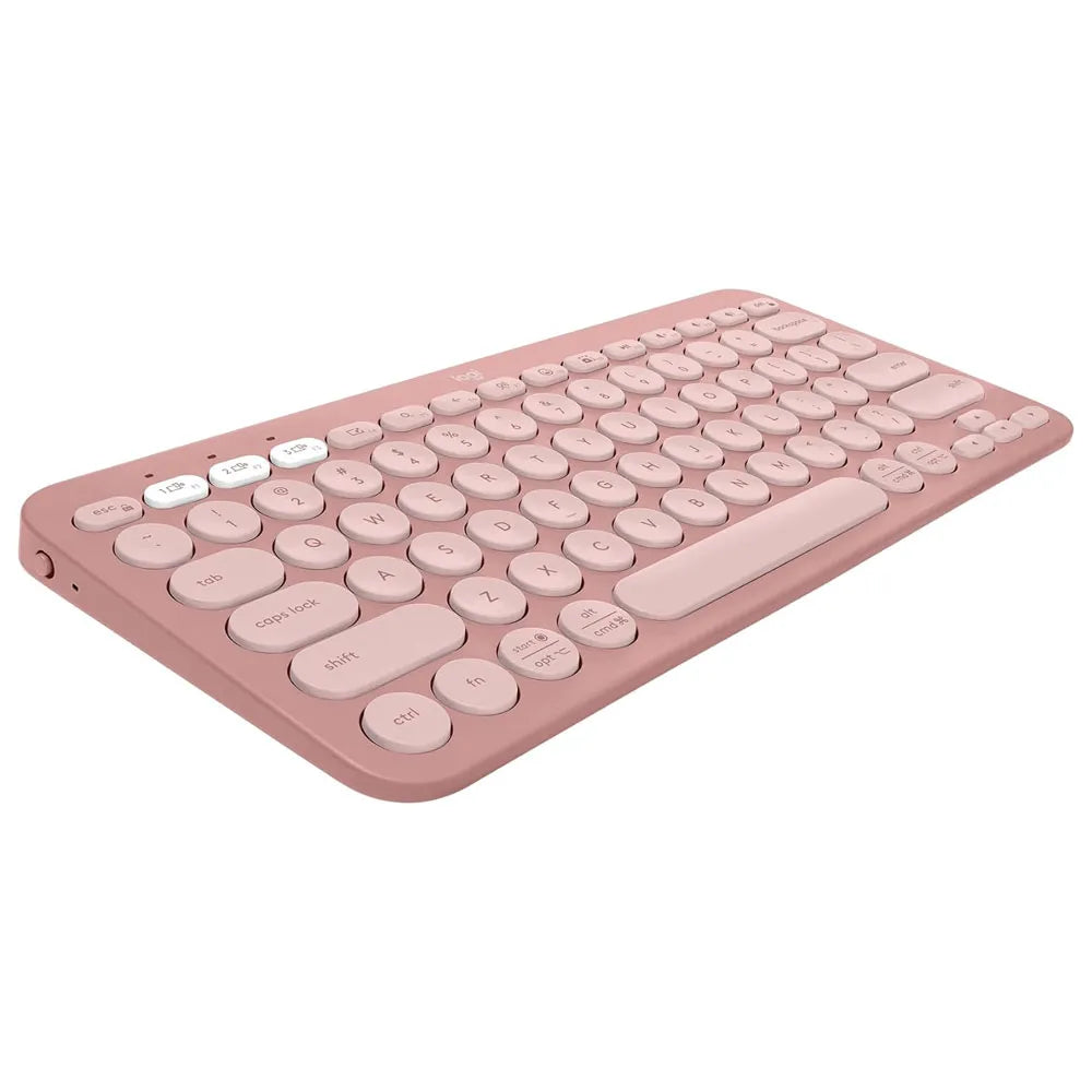 Teclado Inalámbrico Bluetooth Logitech Pebble Keys 2 K380S Rosa