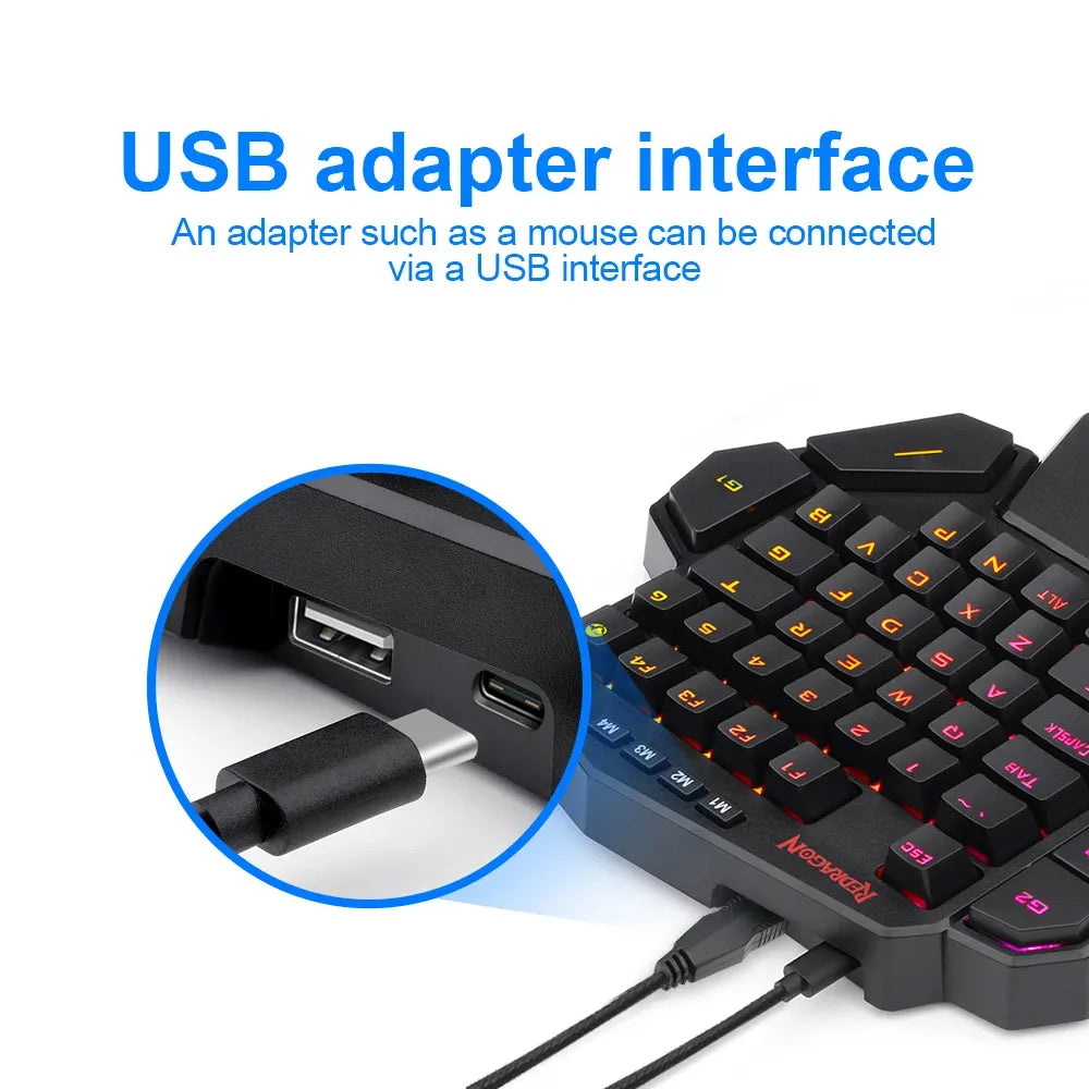 Teclado Mecánico Game One Hand Redragon K585 RGB