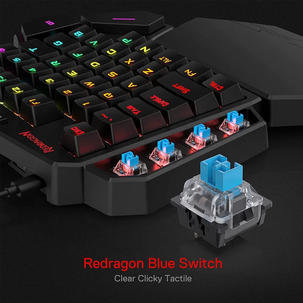 Teclado Mecánico Game One Hand Redragon K585 RGB