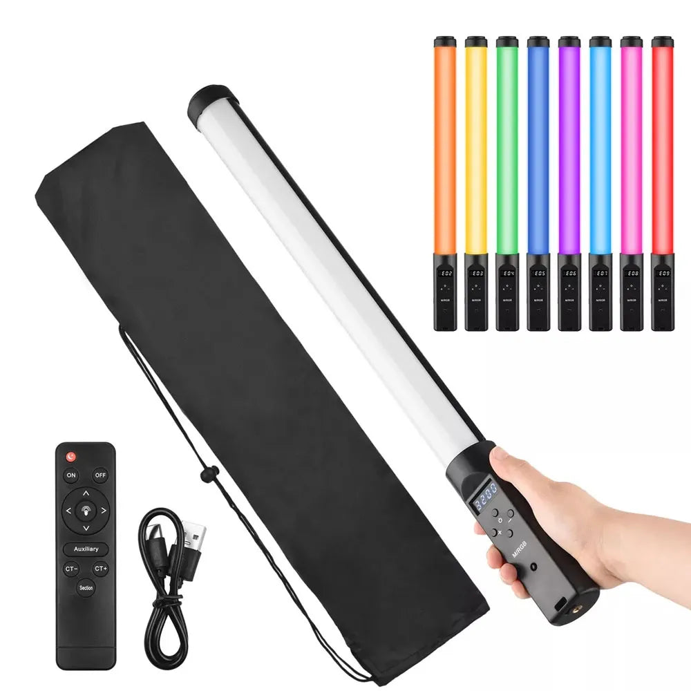 Vara LED Luz de Relleno Fotográfia RGB + Control Remoto + Trípode