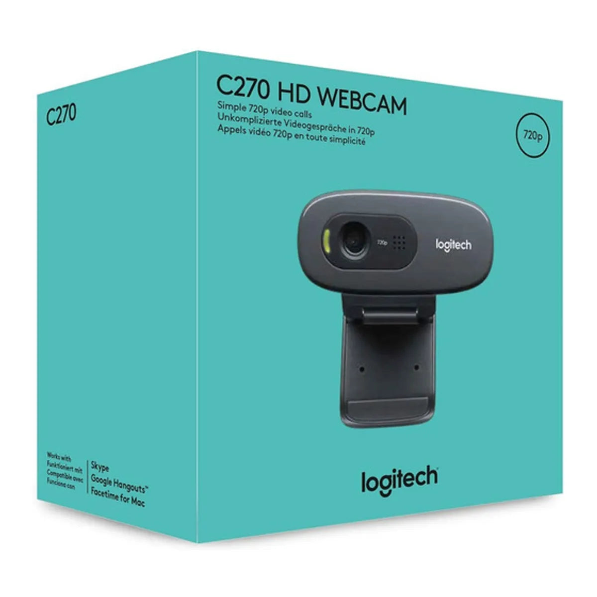 Webcam Logitech C270 HD 720p 30fps